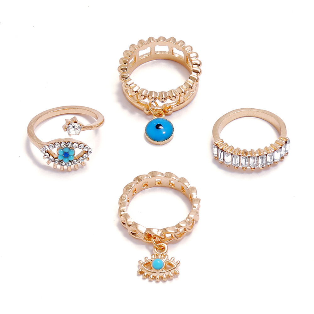 Punk Street Style 4-piece Ring Alloy