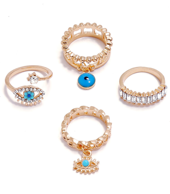 Punk Street Style 4-piece Ring Alloy