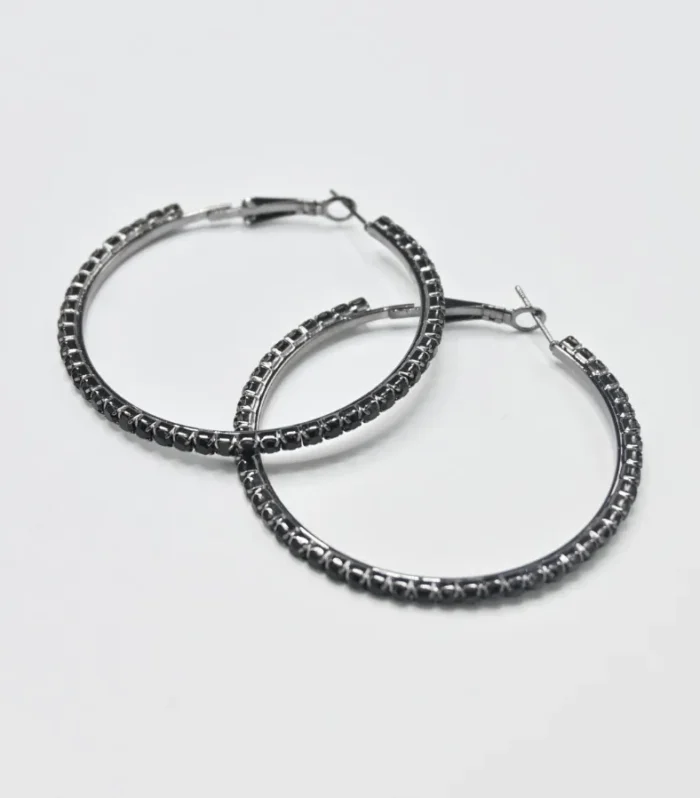 Black Hoop Earrings
