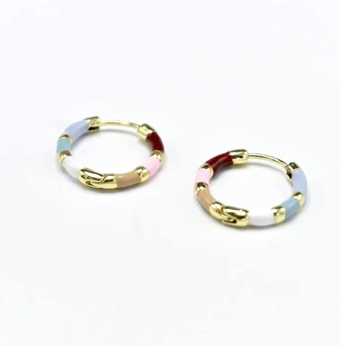 Athena Multicolor Hoop Earrings