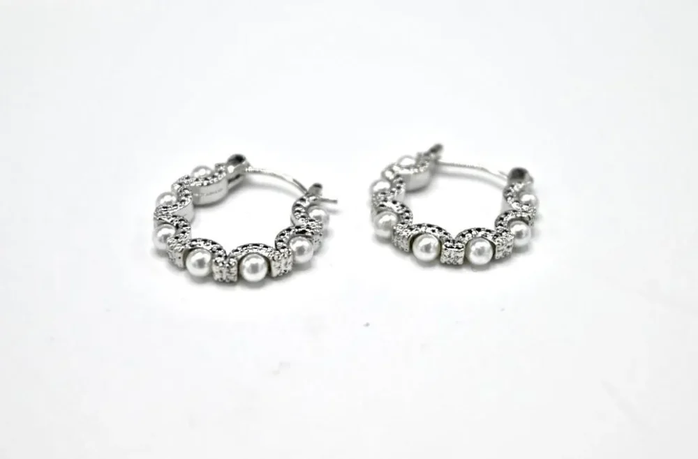 Silver White Alloy Earrings