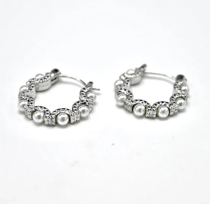 Silver White Alloy Earrings