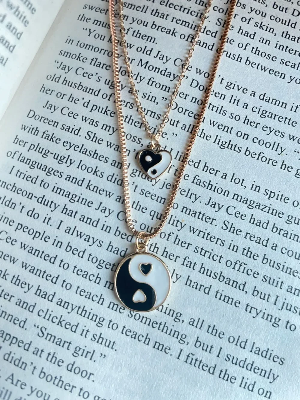 Ying Yang 2 piece necklace