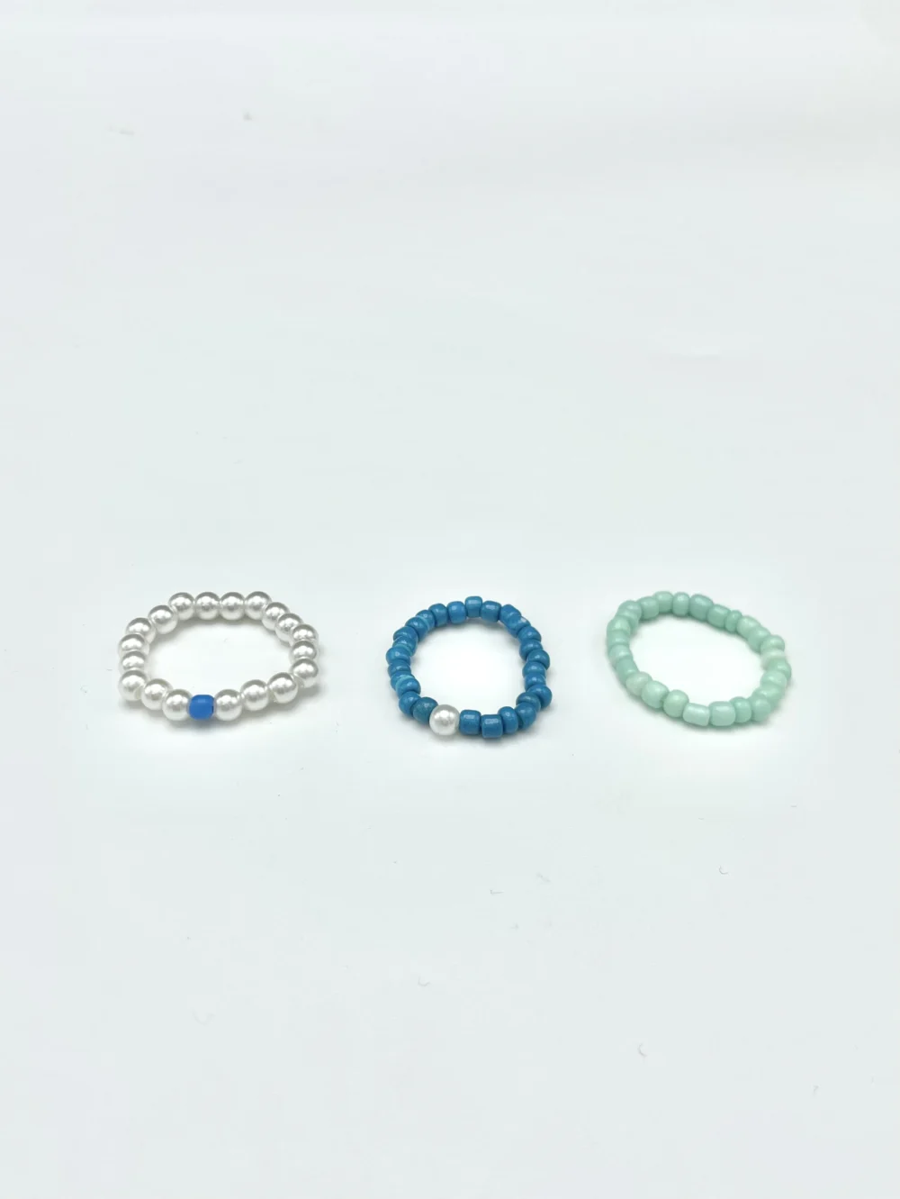 Blue Set of 8 Funky Rings - Image 3