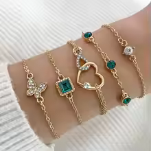 Aphrodite Emerald Bracelet Set