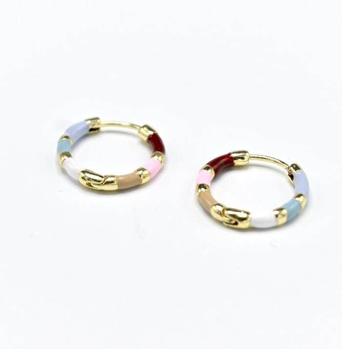 Athena Multicolor Hoop Earrings
