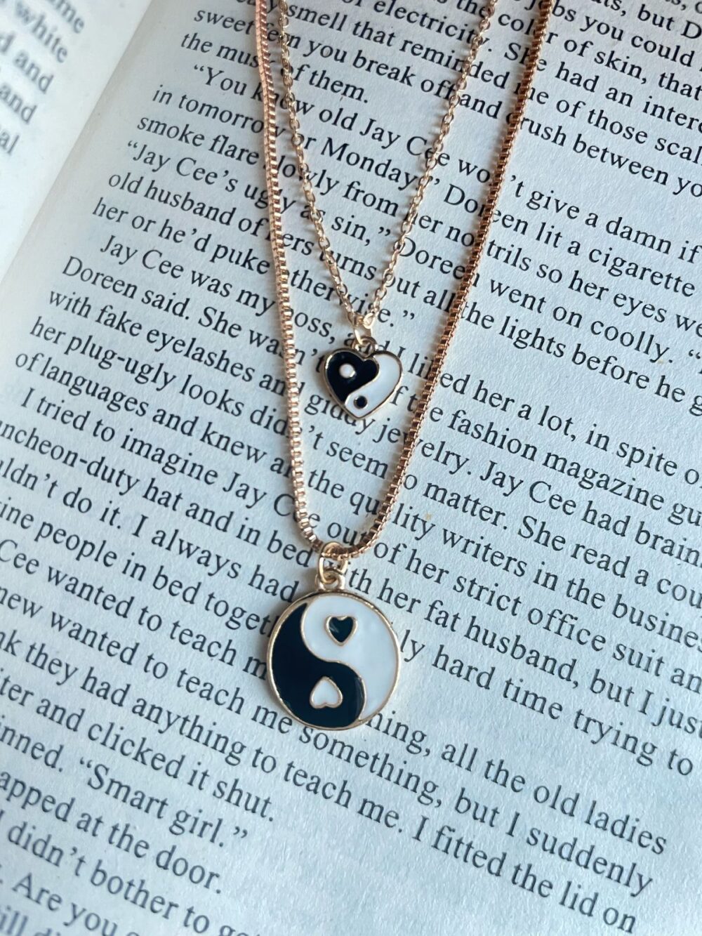 Ying Yang 2 piece necklace