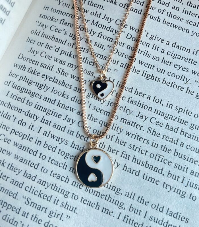 Ying Yang 2 piece necklace